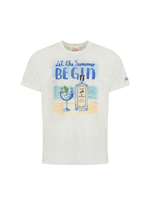 T-shirt con stampa Let the Summer Be Gin Mc2 Saint Barth | TSHIRT MAN02813H SUMER GIN 01N